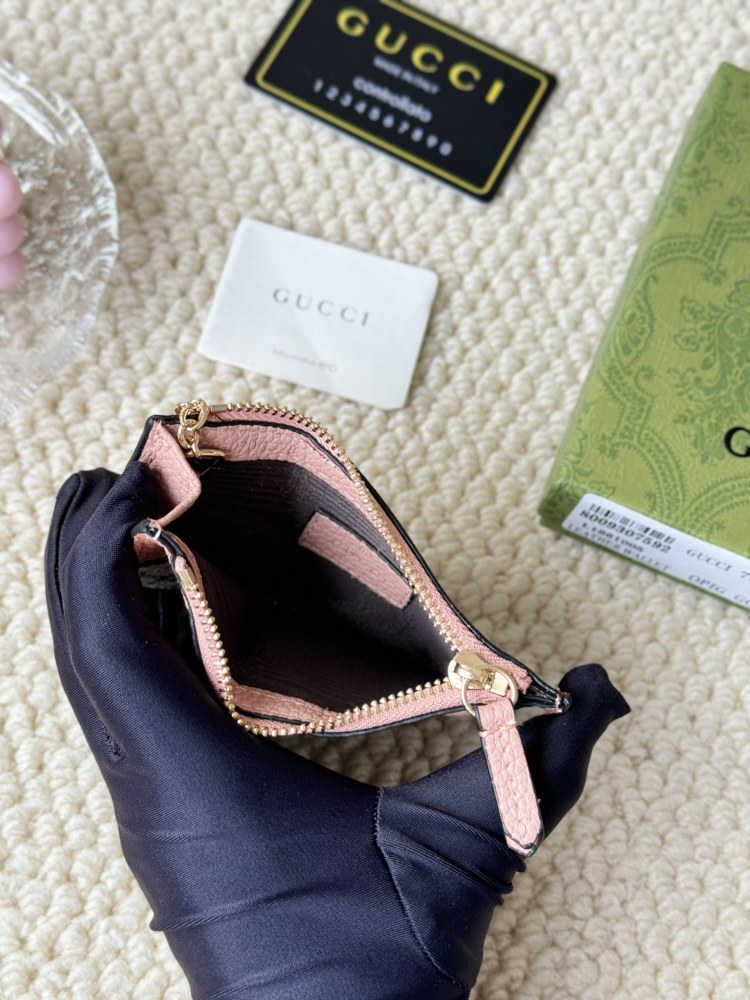 GUC Fashion Casual Women Card Holder Key Luxury Leather Coin Purses Fashion Men's Business Credit Wallets
