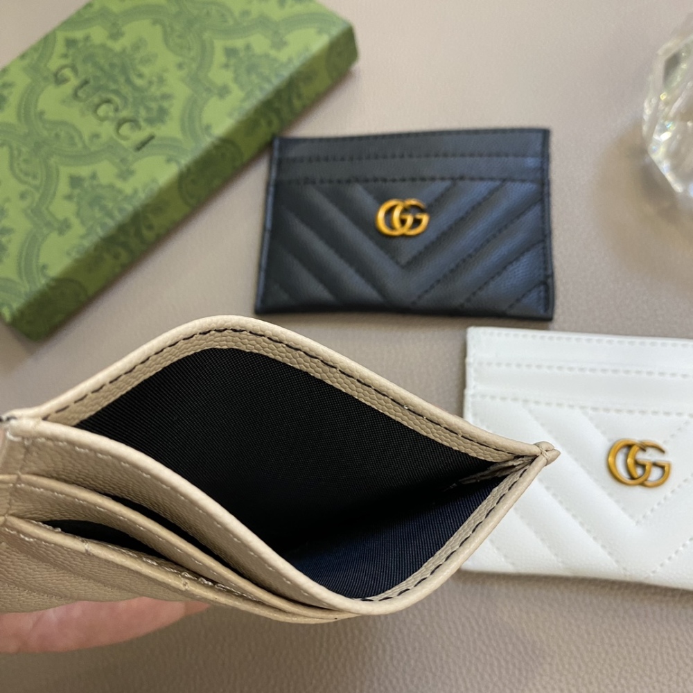 GUC Classical Women Card Holder Key Luxury Leather Coin Purses Fashion Men's Business Credit Wallets