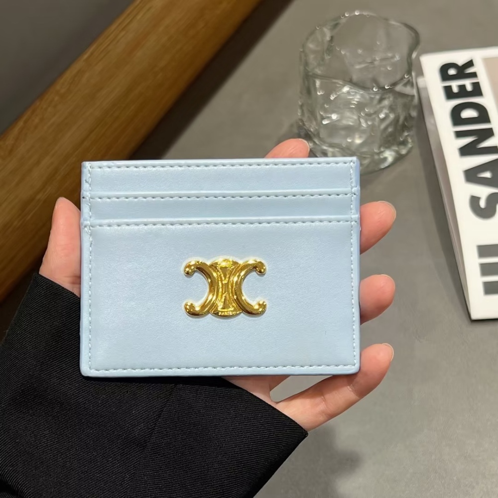Celin Classical Women Card Holder Key Luxury Leather Coin Purses Fashion Men's Business Credit Wallets