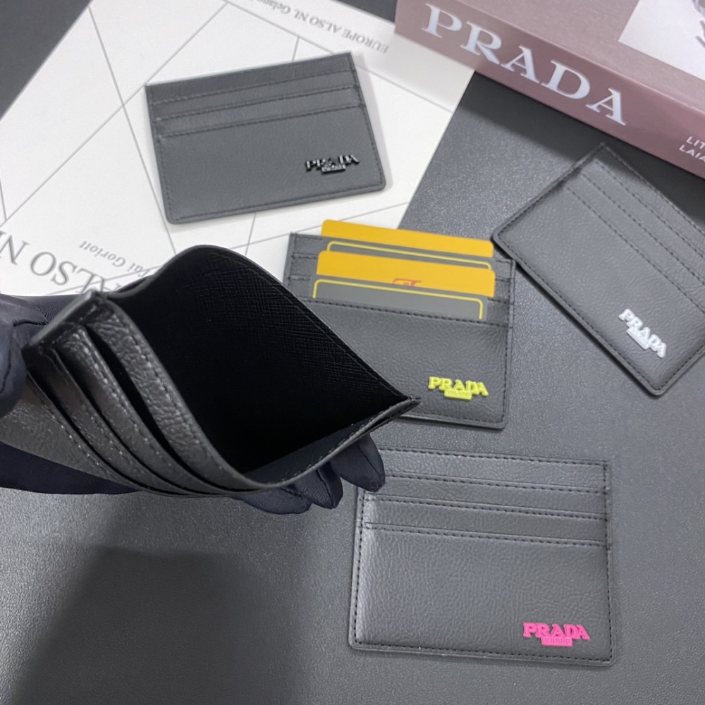 Pra Classical Women Card Holder Key Luxury Leather Coin Purses Fashion Men's Business Credit Wallets