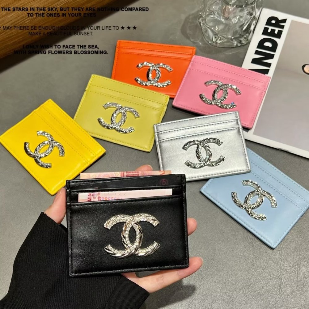Chane Classical Women Card Holder Key Luxury Vintage Denim Coin Purses Fashion Men's Business Credit Wallets