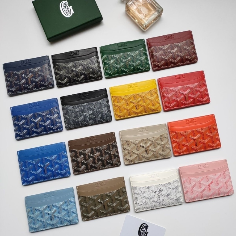 GOY Classical Women Card Holder Key Luxury Old Flower Coin Purses Fashion Men's Business Credit Wallets