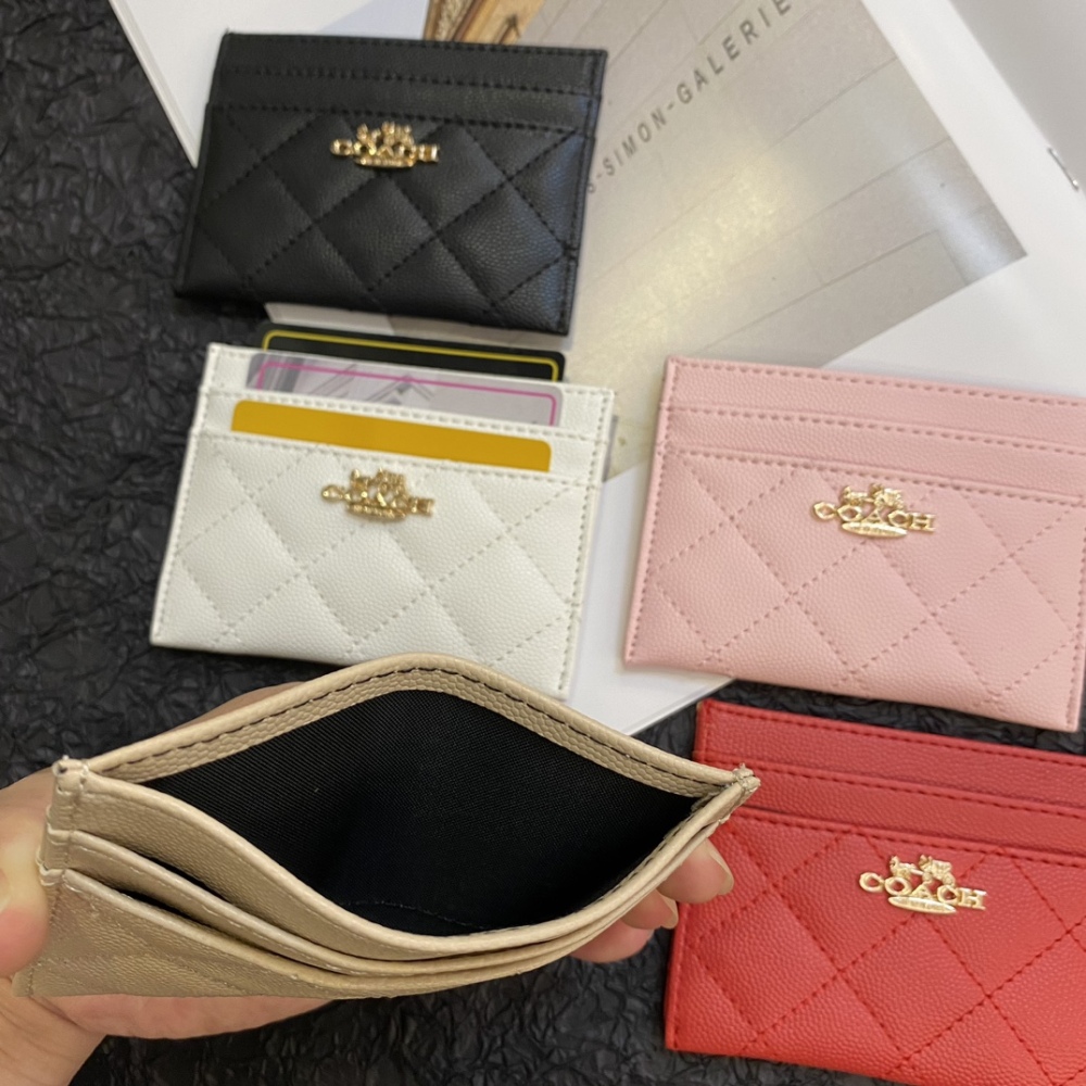 COAC Classical Women Card Holder Key Luxury Cychee Pattern Coin Purses Fashion Men's Business Credit Wallets