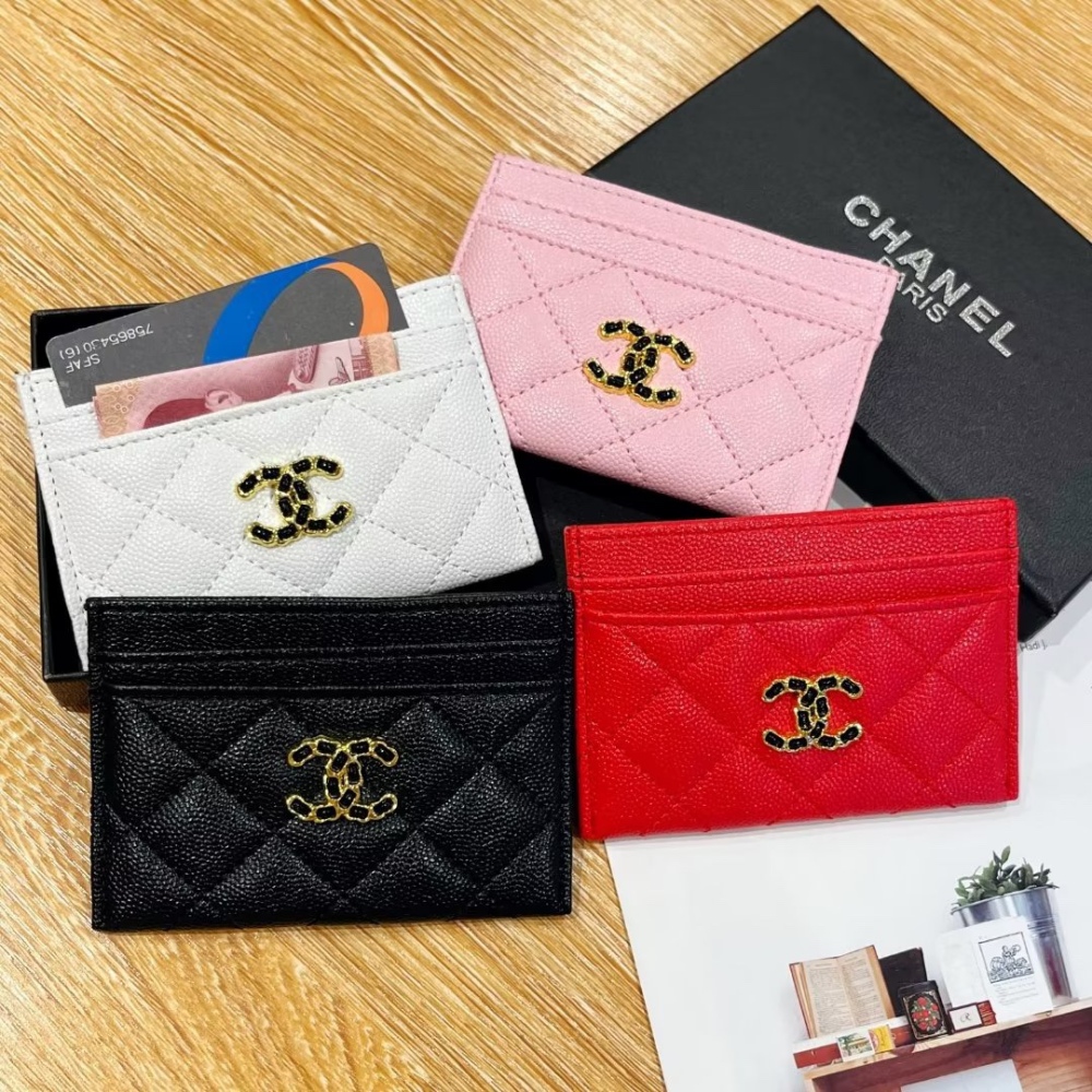 Chane Classical Women Card Holder Key Luxury Leather Coin Purses Fashion Men's Business Credit Wallets