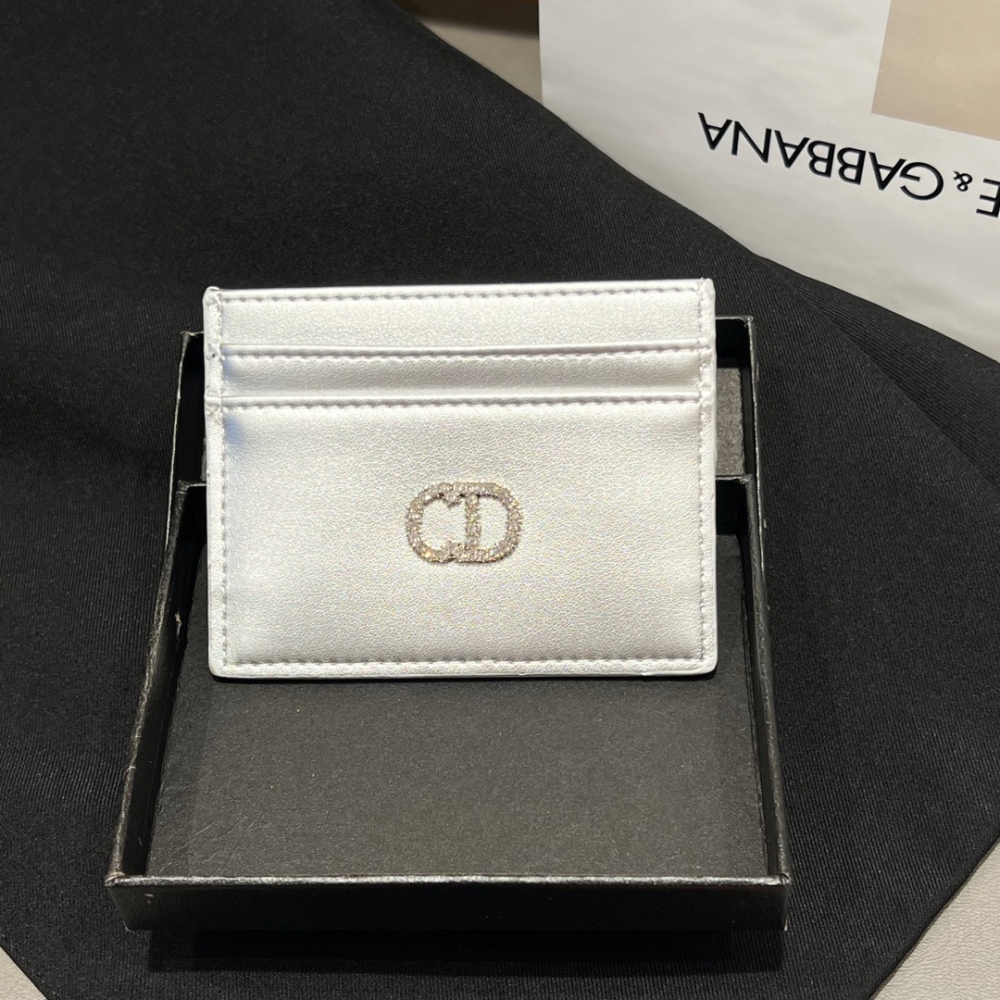 DIO Classical Women Card Holder Key Luxury Leather Coin Purses Fashion Men's Business Credit Wallets
