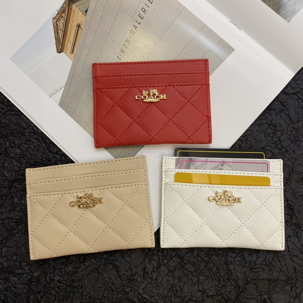 COAC Classical Women Card Holder Key Luxury Cychee Pattern Coin Purses Fashion Men's Business Credit Wallets