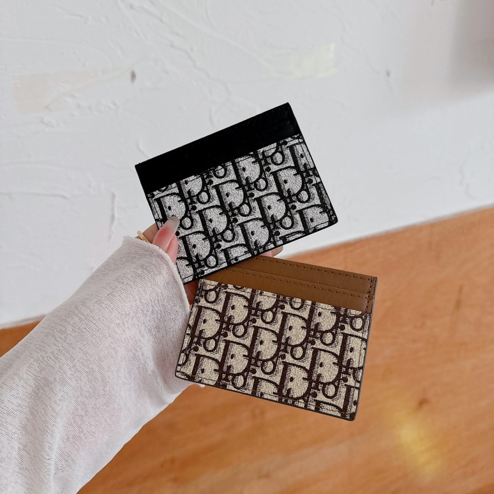 DIO Classical Women Card Holder Key Luxury Old Flower Coin Purses Fashion Men's Business Credit Wallets