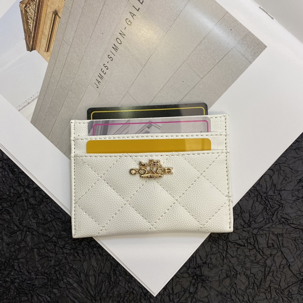 COAC Classical Women Card Holder Key Luxury Cychee Pattern Coin Purses Fashion Men's Business Credit Wallets