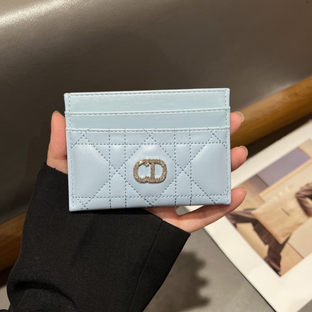 DIO Classical Women Card Holder Key Luxury Leather Coin Purses Fashion Men's Business Credit Wallets