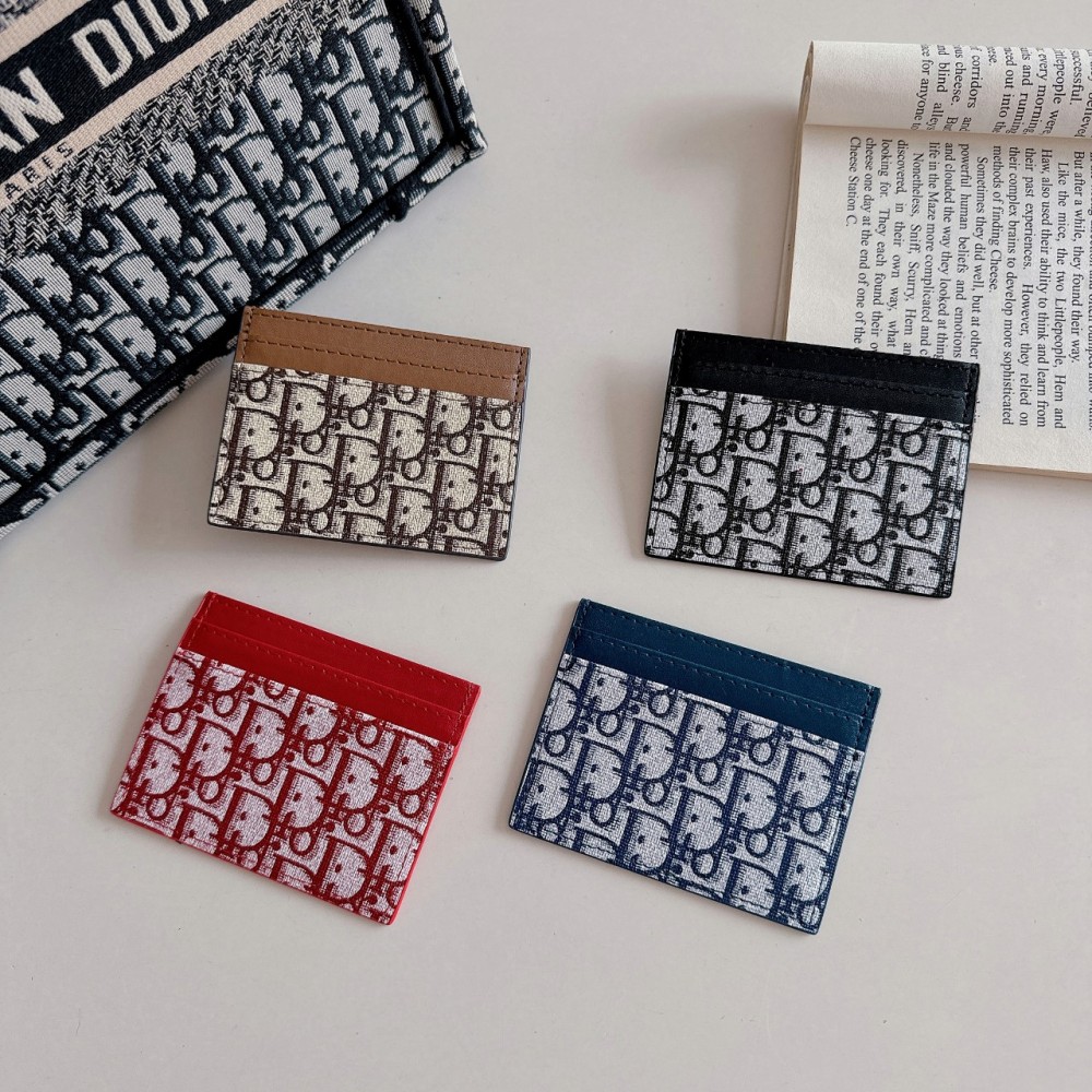 DIO Classical Women Card Holder Key Luxury Old Flower Coin Purses Fashion Men's Business Credit Wallets