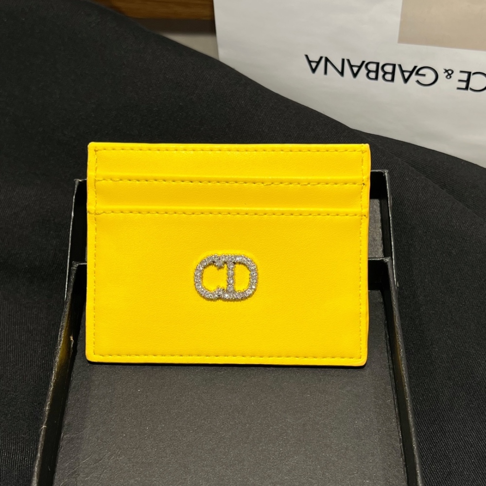 DIO Classical Women Card Holder Key Luxury Leather Coin Purses Fashion Men's Business Credit Wallets