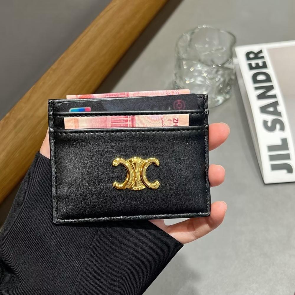 Celin Classical Women Card Holder Key Luxury Leather Coin Purses Fashion Men's Business Credit Wallets