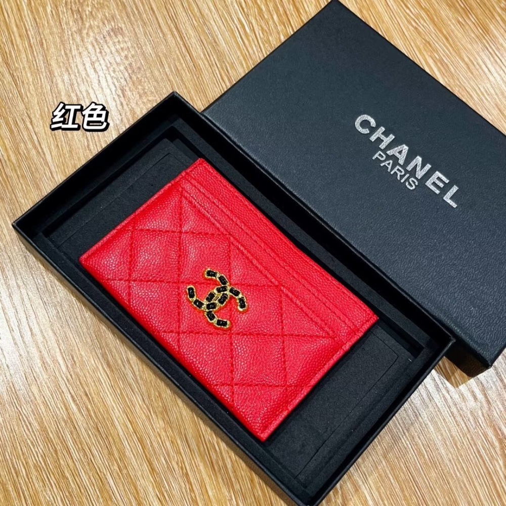 Chane Classical Women Card Holder Key Luxury Leather Coin Purses Fashion Men's Business Credit Wallets