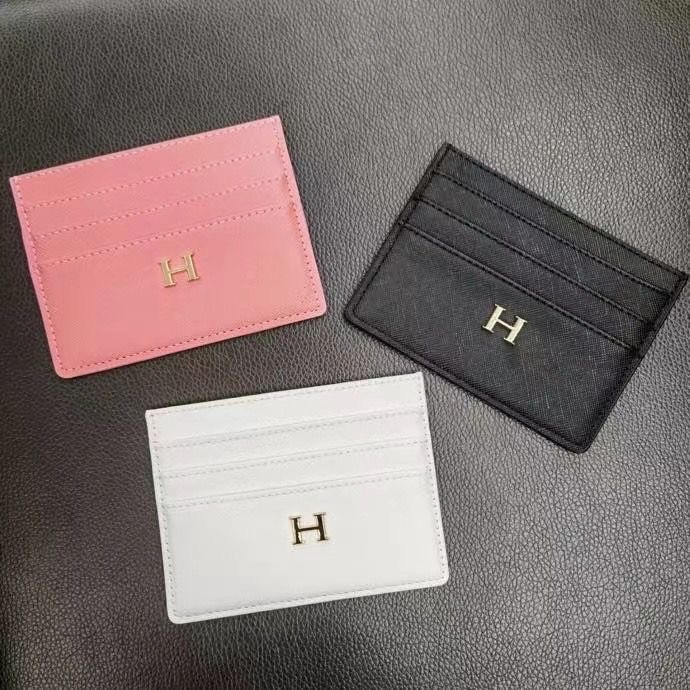 Herm Classical Women Card Holder Key Luxury Leather Coin Purses Fashion Men's Business Credit Wallets
