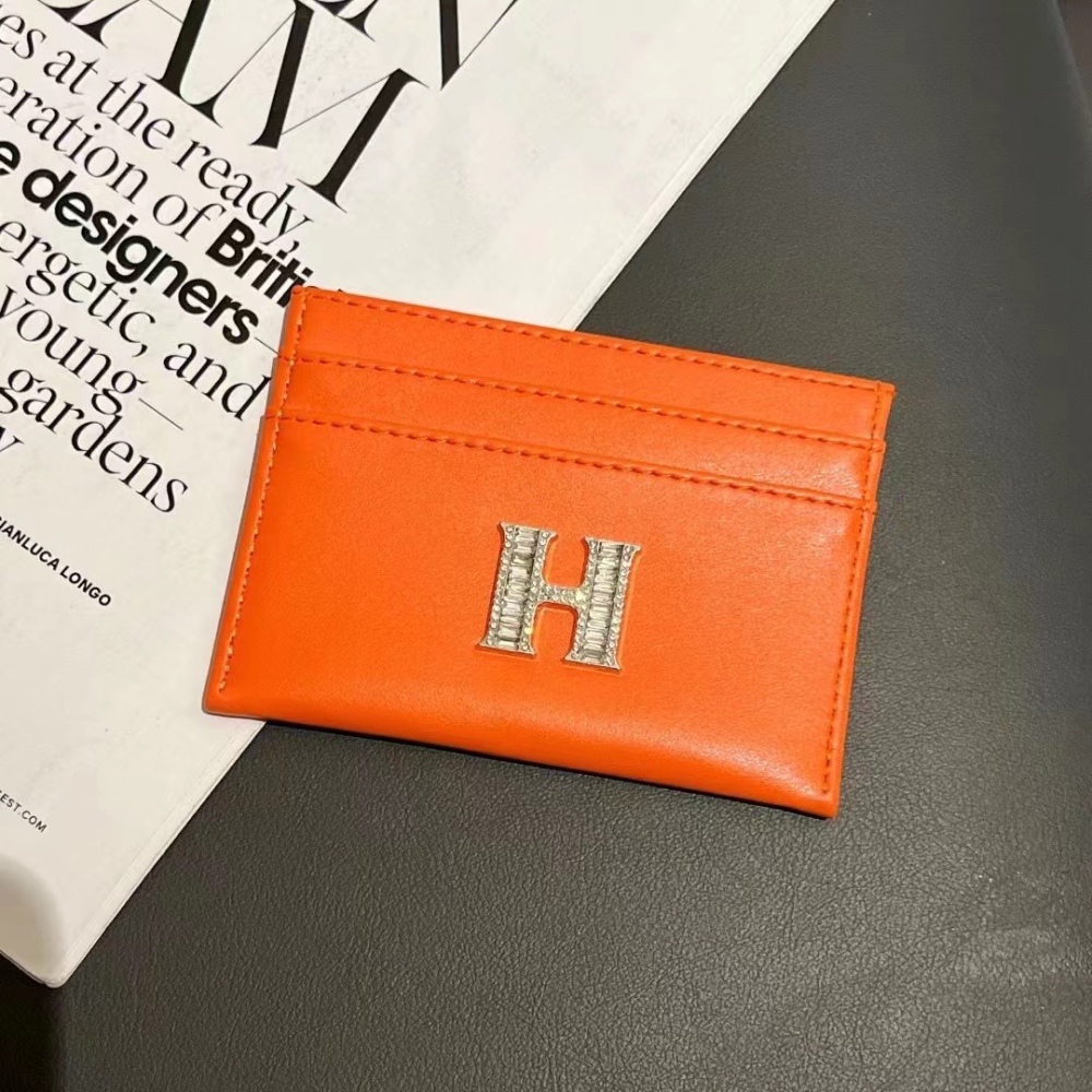 Herm Classical Women Card Holder Key Luxury Leather Coin Purses Fashion Men's Business Credit Wallets