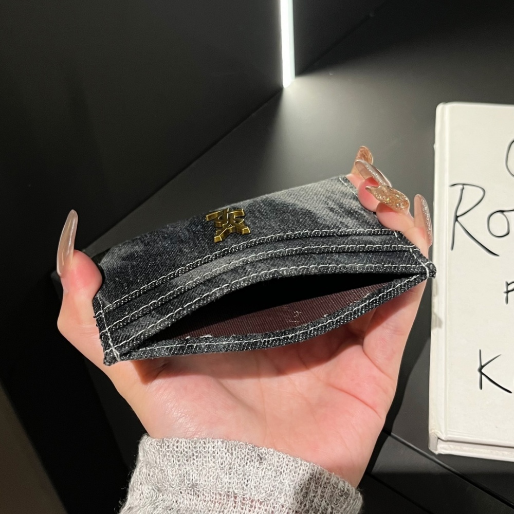 YSL Classical Women Card Holder Key Luxury Vintage Denim Coin Purses Fashion Men's Business Credit Wallets