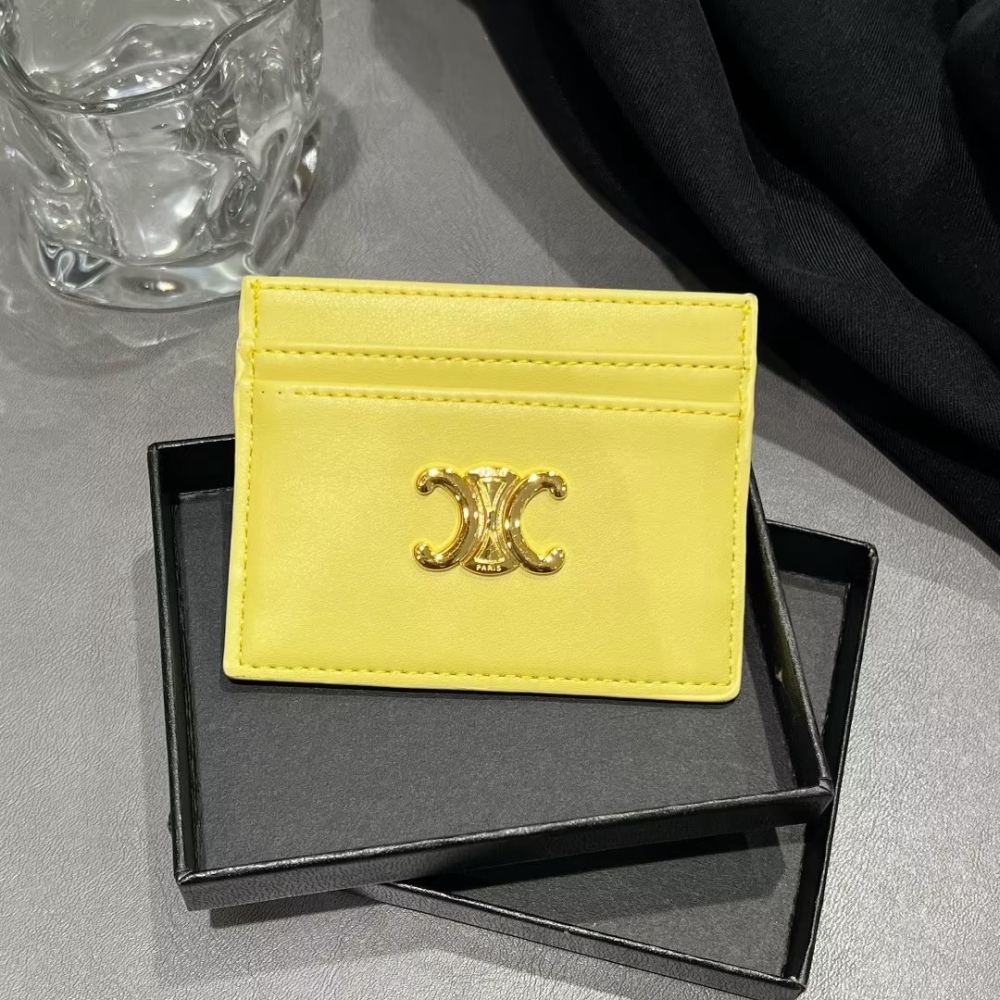 Celin Classical Women Card Holder Key Luxury Leather Coin Purses Fashion Men's Business Credit Wallets