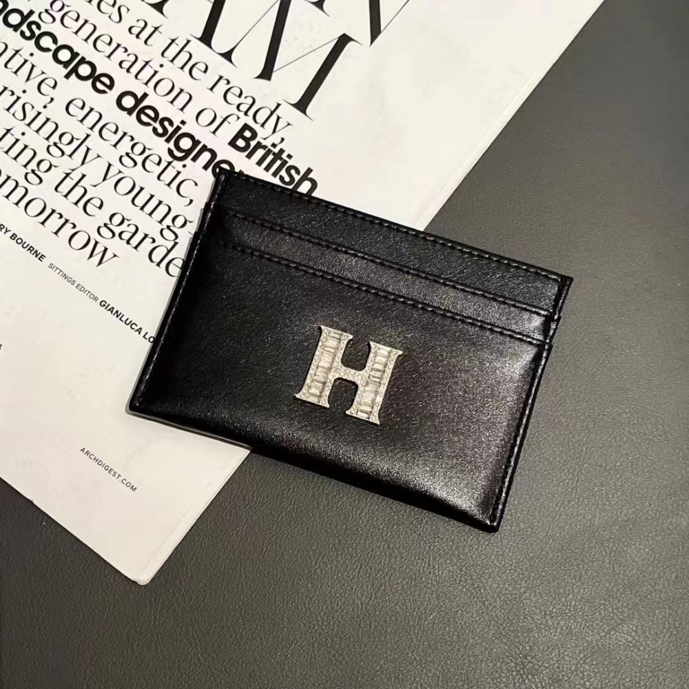 Herm Classical Women Card Holder Key Luxury Leather Coin Purses Fashion Men's Business Credit Wallets