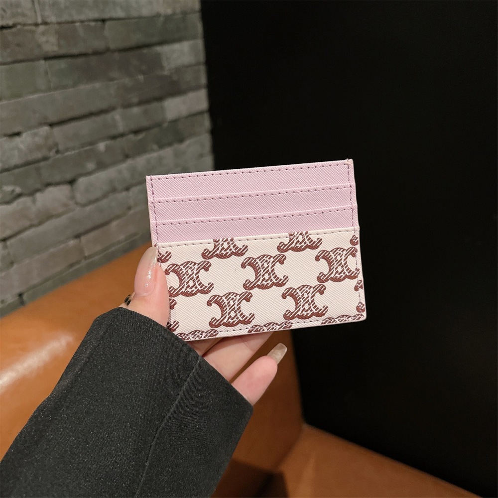 Celin Classical Women Card Holder Key Luxury Leather Coin Purses Fashion Men's Business Credit Wallets