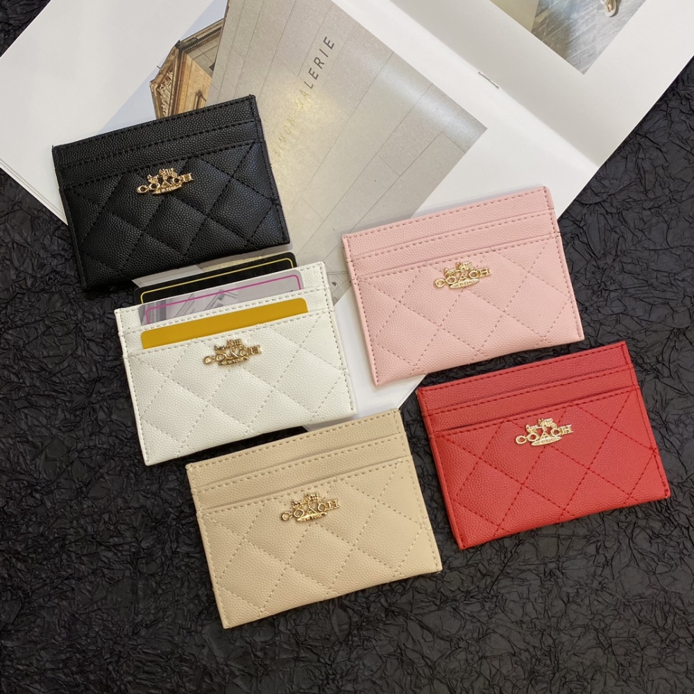 COAC Classical Women Card Holder Key Luxury Cychee Pattern Coin Purses Fashion Men's Business Credit Wallets