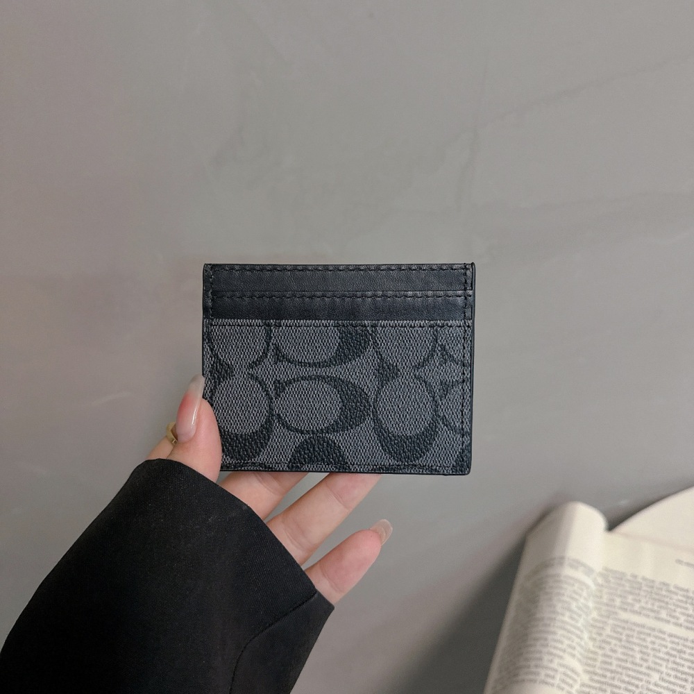 COAC Classical Women Card Holder Key Luxury Leather Coin Purses Fashion Men's Business Credit Wallets