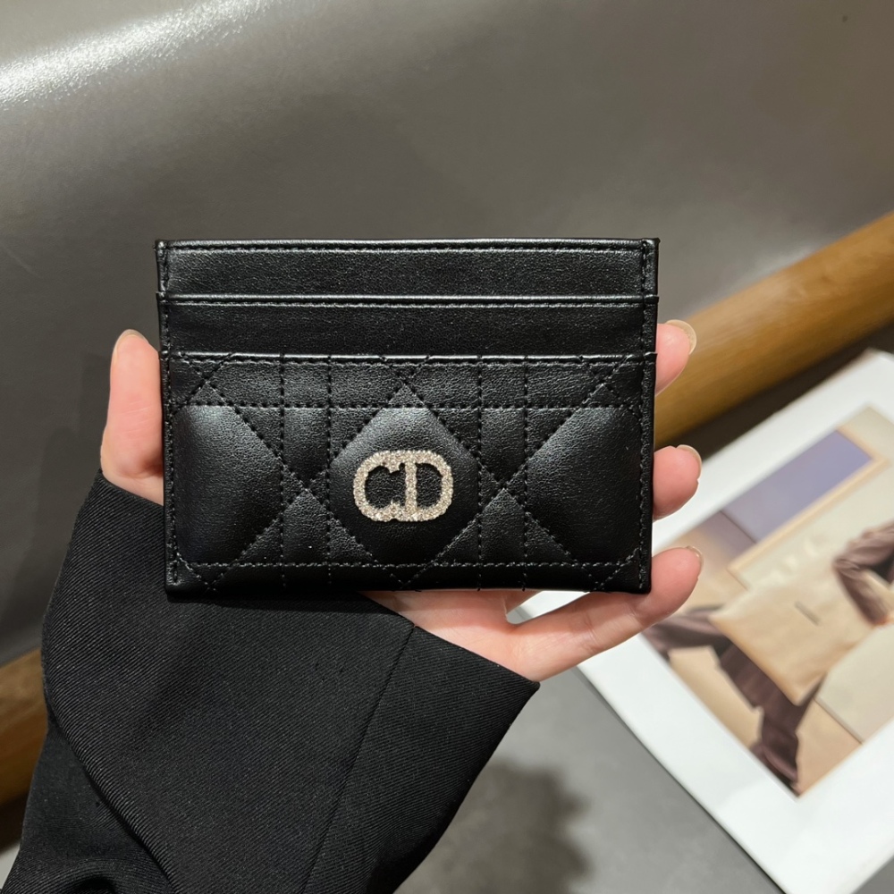 DIO Classical Women Card Holder Key Luxury Leather Coin Purses Fashion Men's Business Credit Wallets