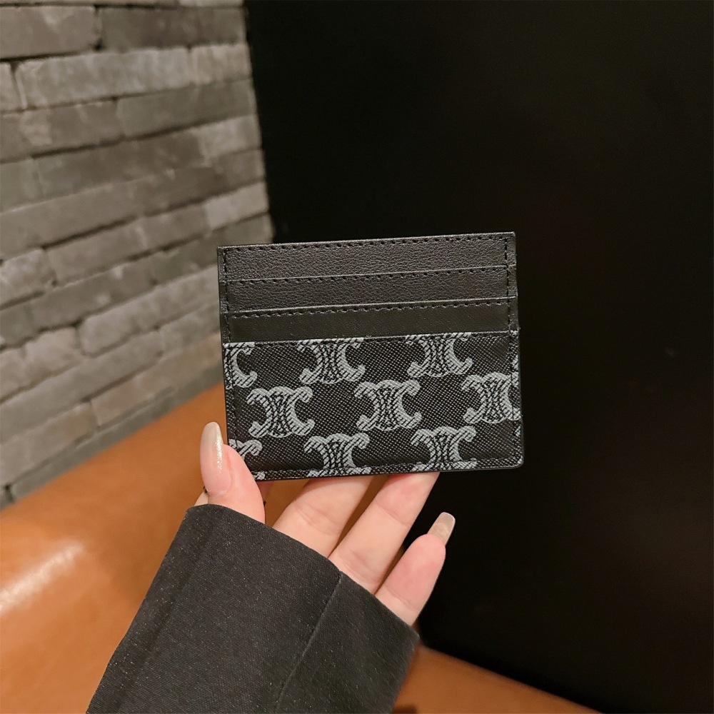 Celin Classical Women Card Holder Key Luxury Leather Coin Purses Fashion Men's Business Credit Wallets