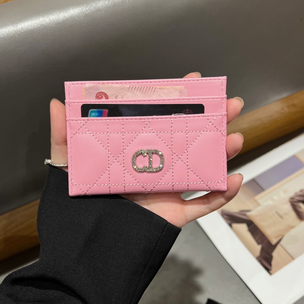 DIO Classical Women Card Holder Key Luxury Leather Coin Purses Fashion Men's Business Credit Wallets