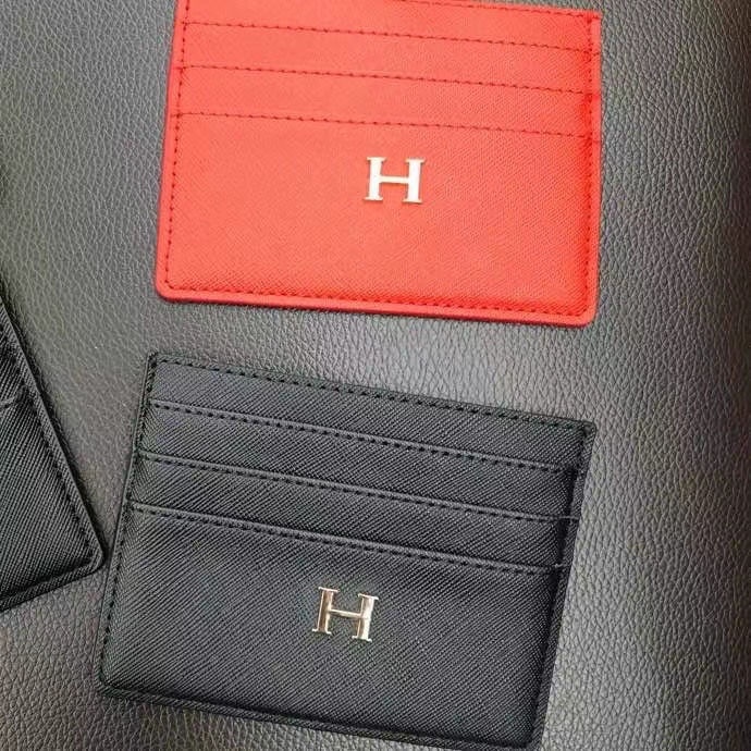 Herm Classical Women Card Holder Key Luxury Leather Coin Purses Fashion Men's Business Credit Wallets