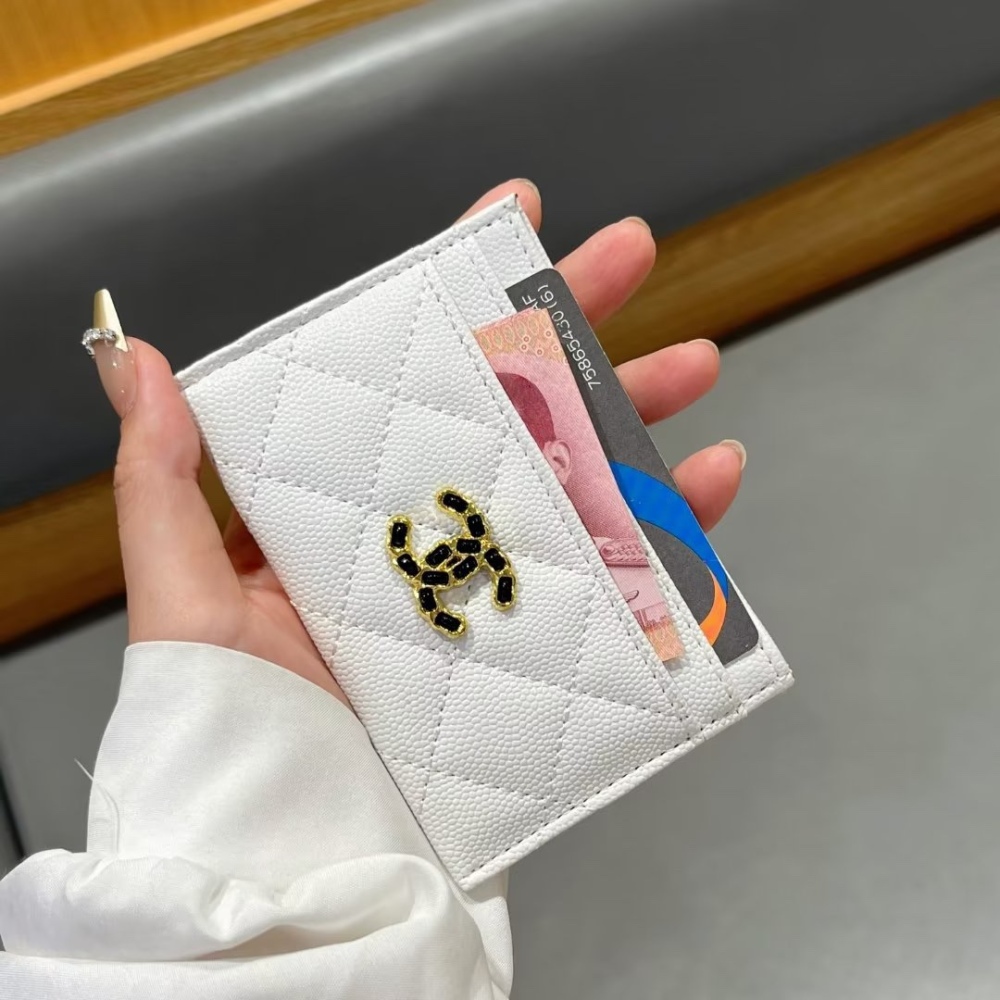 Chane Classical Women Card Holder Key Luxury Leather Coin Purses Fashion Men's Business Credit Wallets