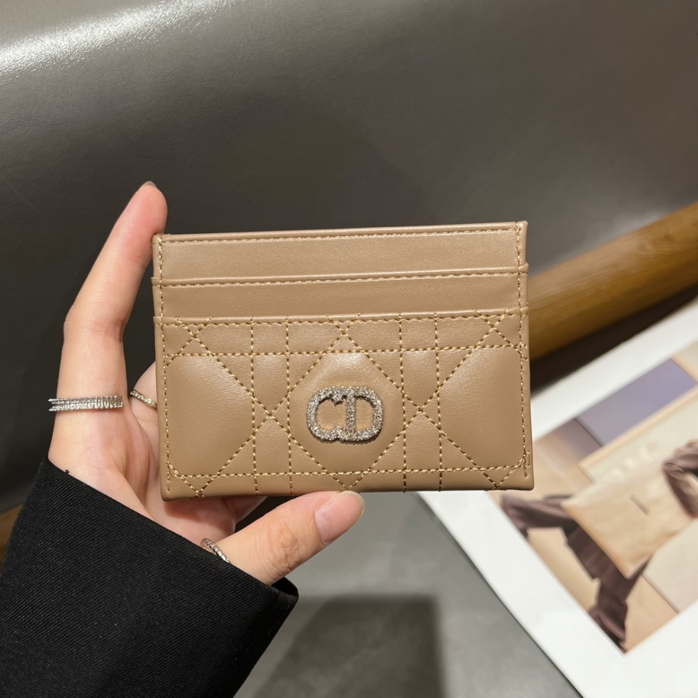 DIO Classical Women Card Holder Key Luxury Leather Coin Purses Fashion Men's Business Credit Wallets