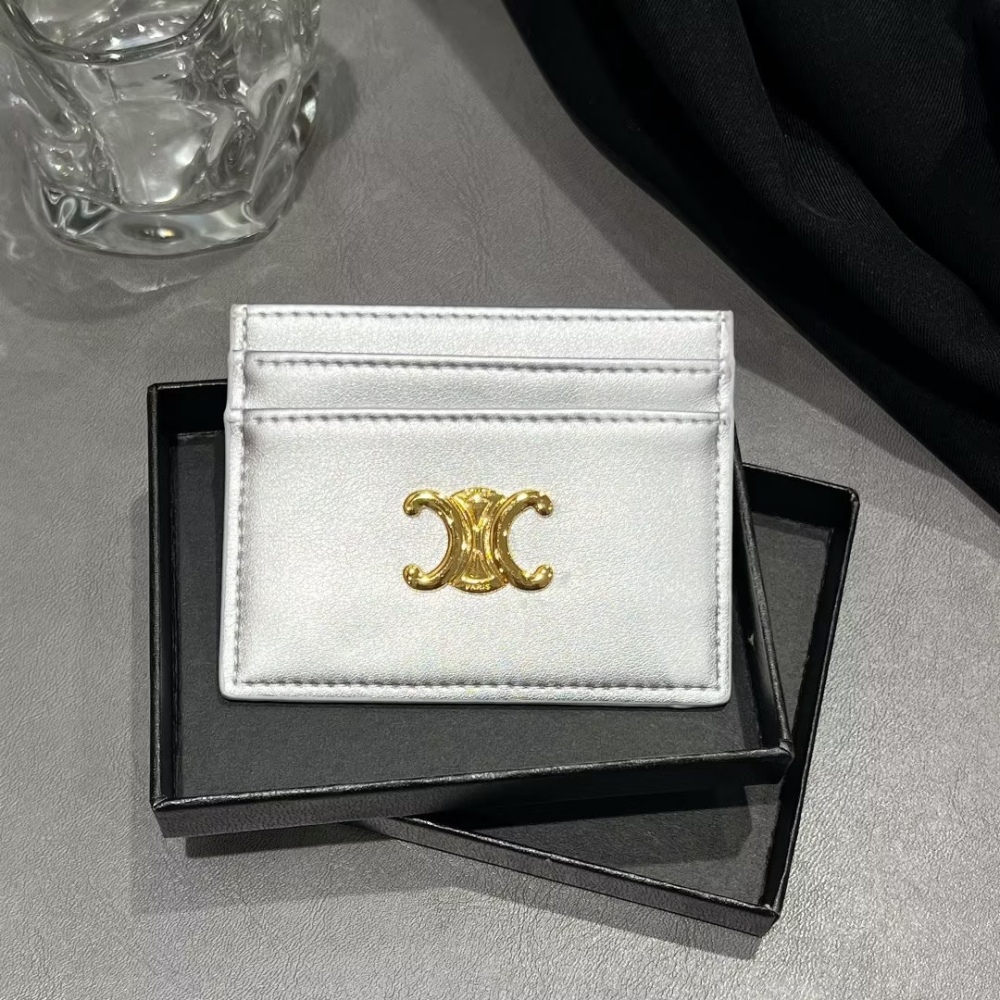 Celin Classical Women Card Holder Key Luxury Leather Coin Purses Fashion Men's Business Credit Wallets