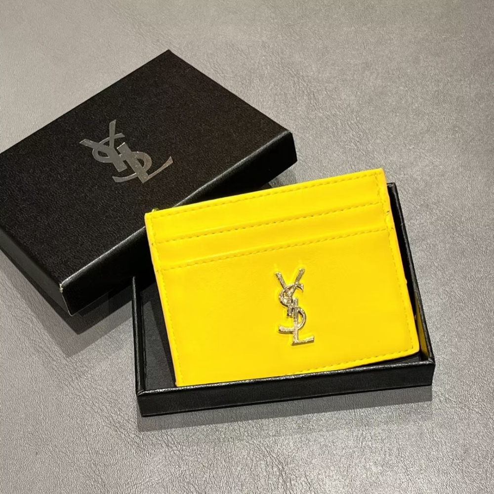 YSL Classical Women Card Holder Key Luxury Leather Coin Purses Fashion Men's Business Credit Wallets
