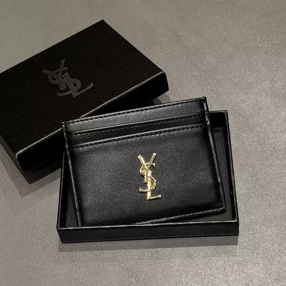 YSL Classical Women Card Holder Key Luxury Leather Coin Purses Fashion Men's Business Credit Wallets
