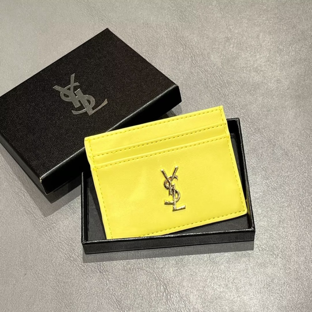 YSL Classical Women Card Holder Key Luxury Leather Coin Purses Fashion Men's Business Credit Wallets