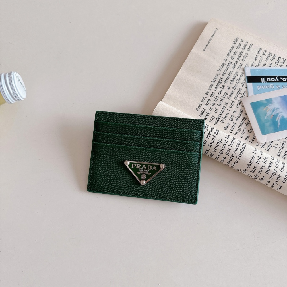 Pra 10 Colors Classical Women Card Holder Key Luxury Leather Coin Purses Fashion Men's Business Credit Wallets