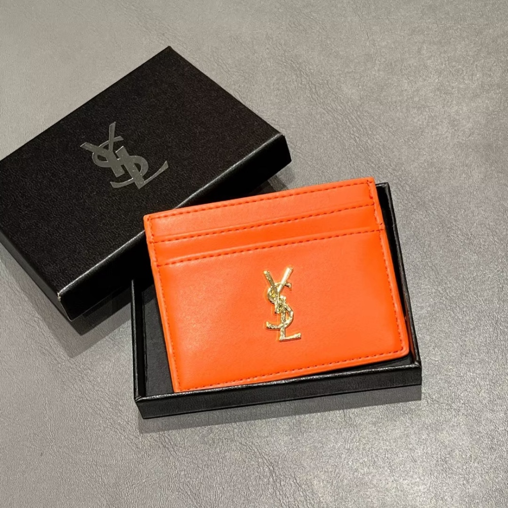 YSL Classical Women Card Holder Key Luxury Leather Coin Purses Fashion Men's Business Credit Wallets