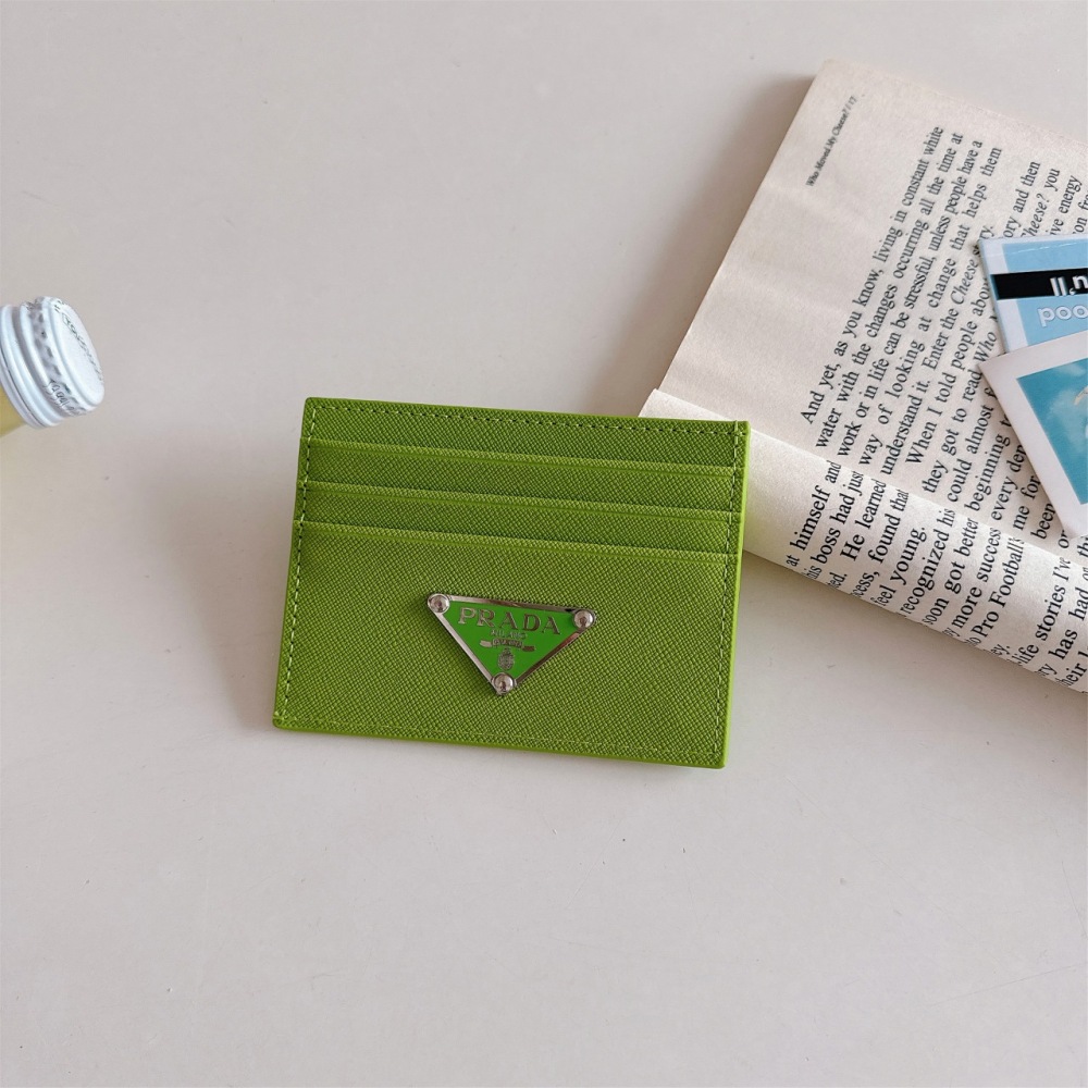 Pra 10 Colors Classical Women Card Holder Key Luxury Leather Coin Purses Fashion Men's Business Credit Wallets