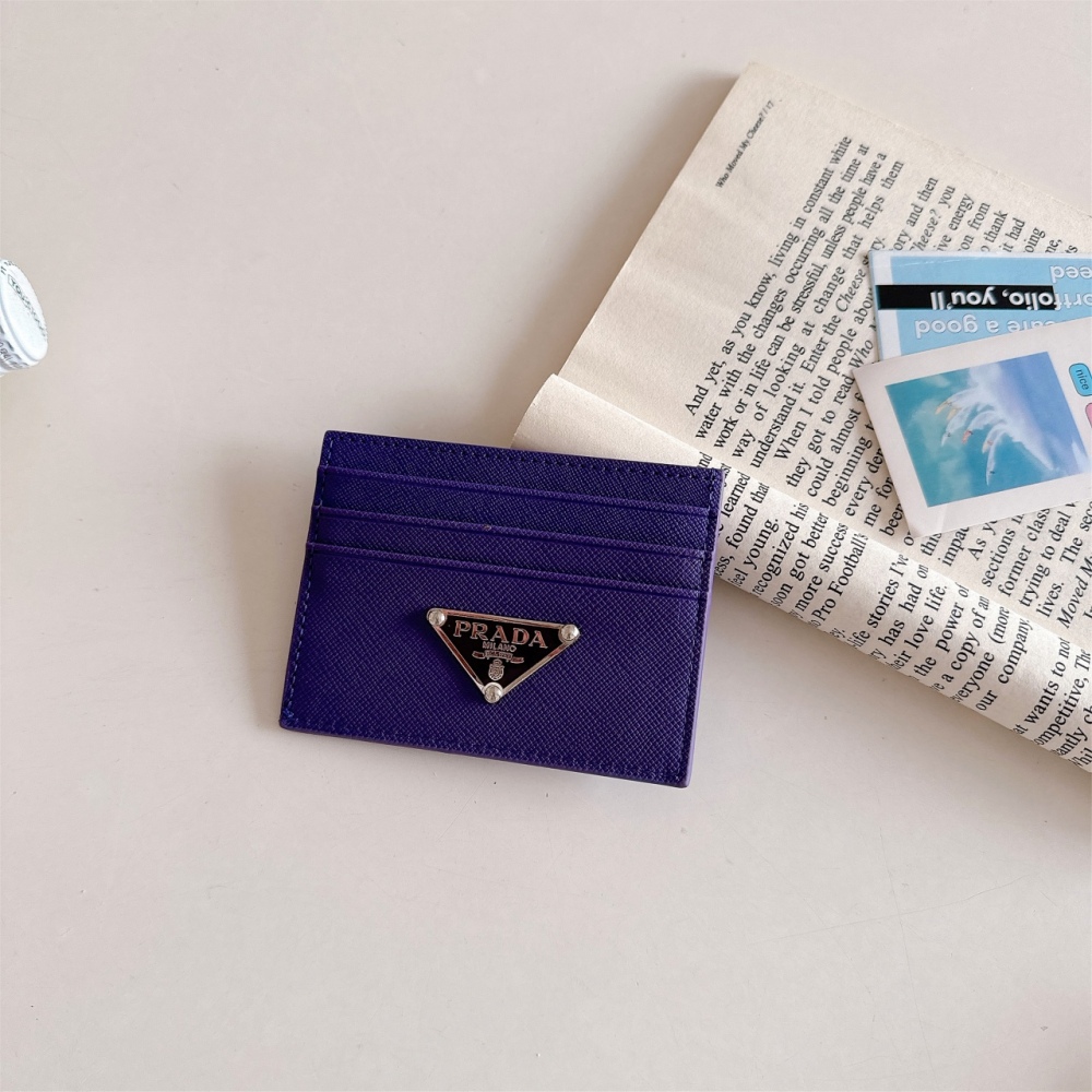 Pra 10 Colors Classical Women Card Holder Key Luxury Leather Coin Purses Fashion Men's Business Credit Wallets