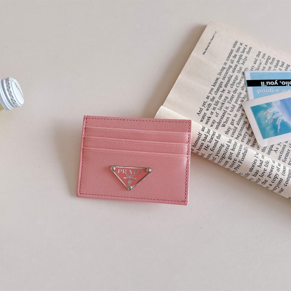 Pra 10 Colors Classical Women Card Holder Key Luxury Leather Coin Purses Fashion Men's Business Credit Wallets