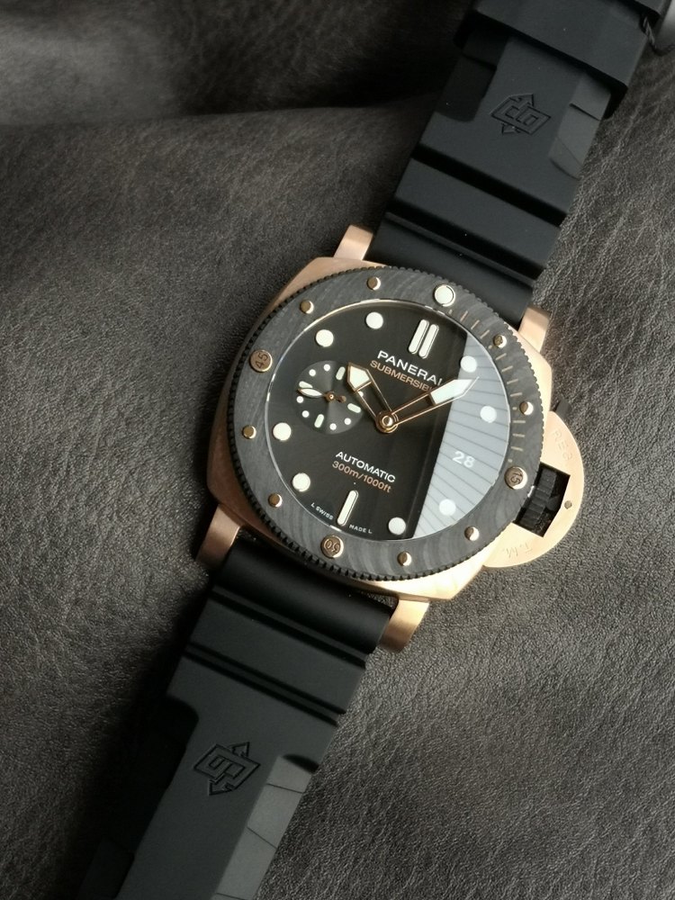 PANE Fashion Mens Casual Daily Watches 44mm Luxury Mechanical Watch Designer Rubber Band Wristwatch