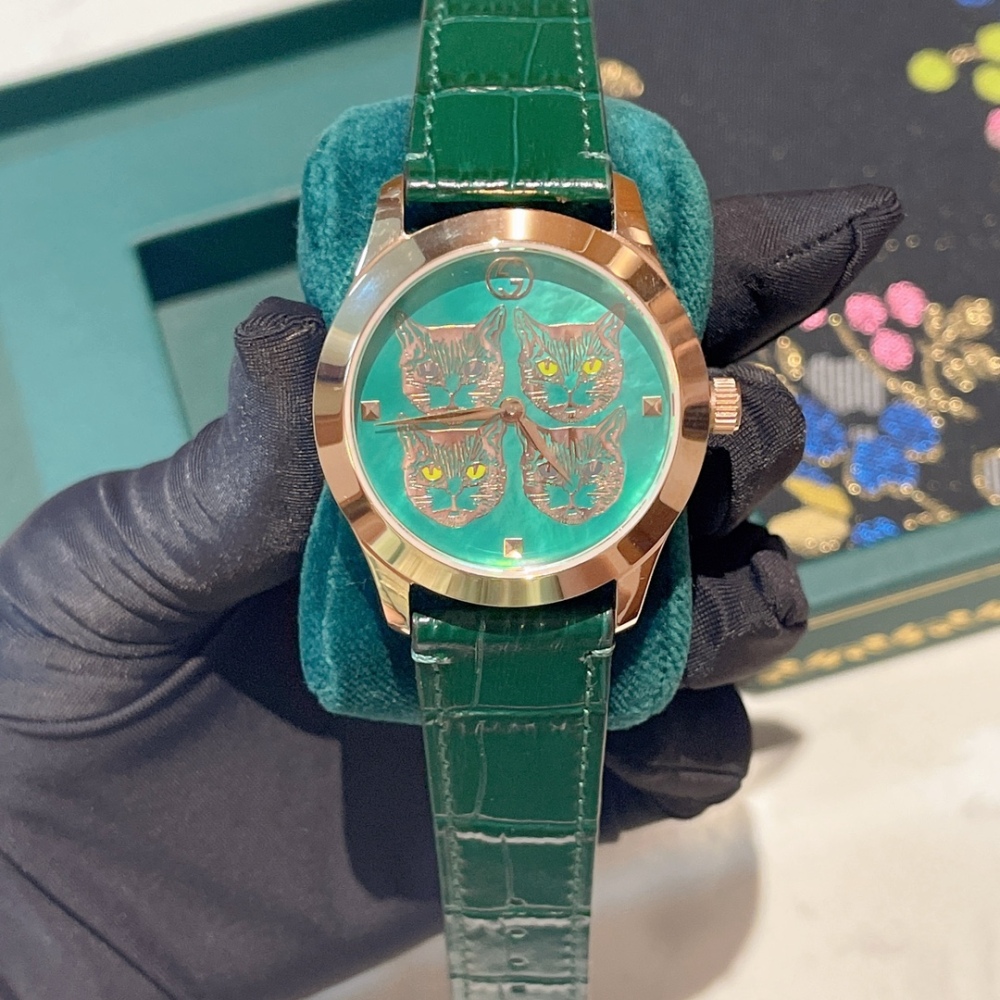 GUC 40mm Womens Fashion Owl Watches G-TIMELESS Stainless Strap with Quartz Movement Mens Wristwatch