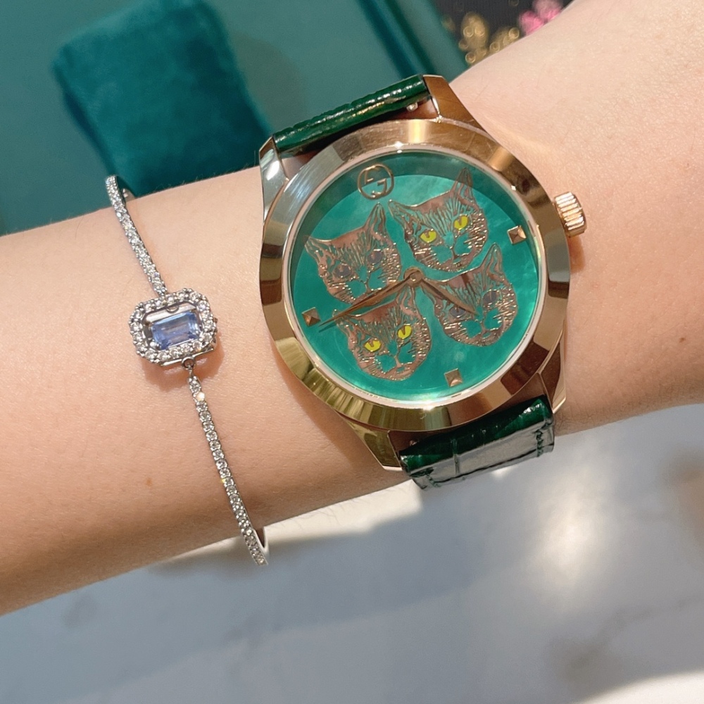 GUC 40mm Womens Fashion Owl Watches G-TIMELESS Stainless Strap with Quartz Movement Mens Wristwatch