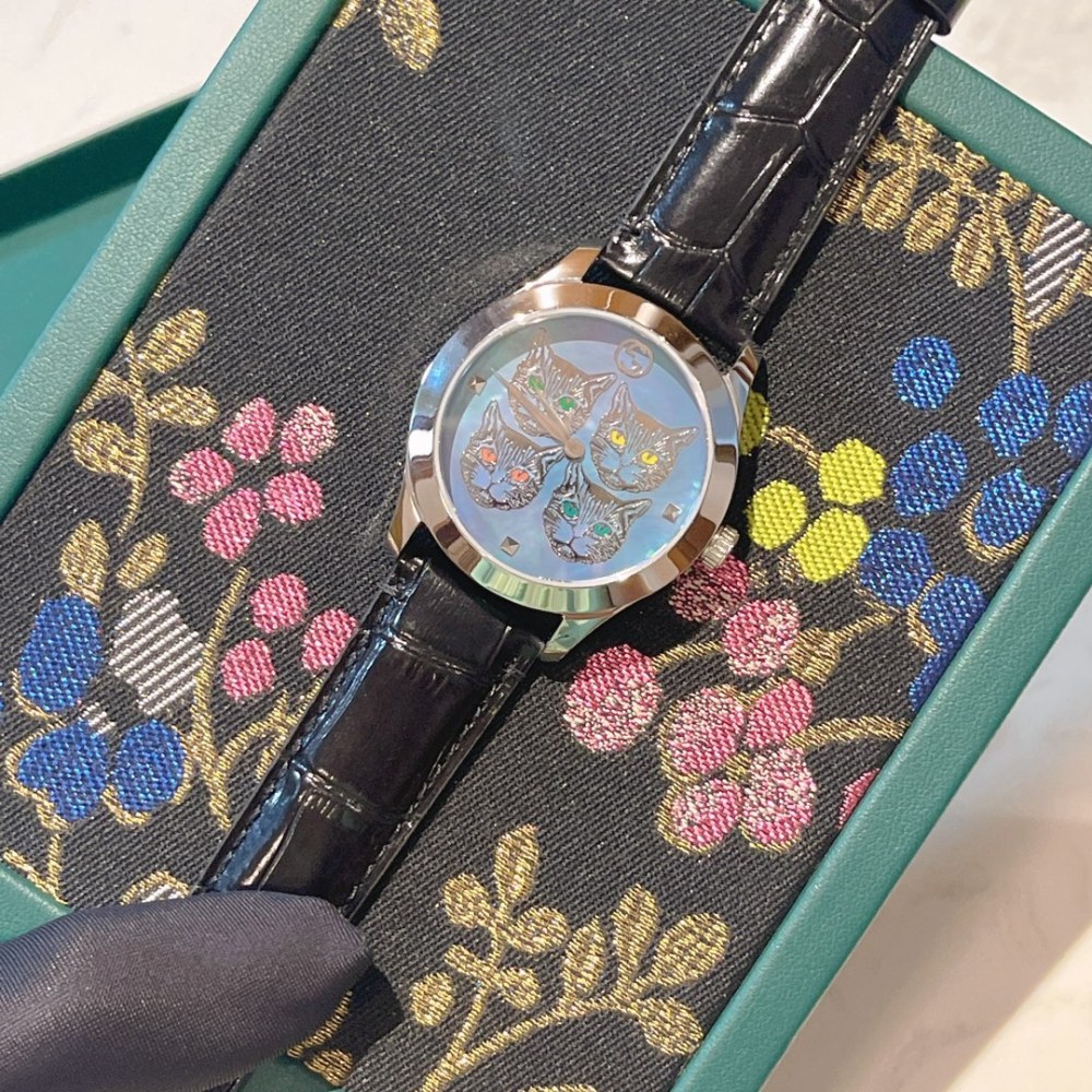 GUC 40mm Womens Fashion Owl Watches G-TIMELESS Stainless Strap with Quartz Movement Mens Wristwatch