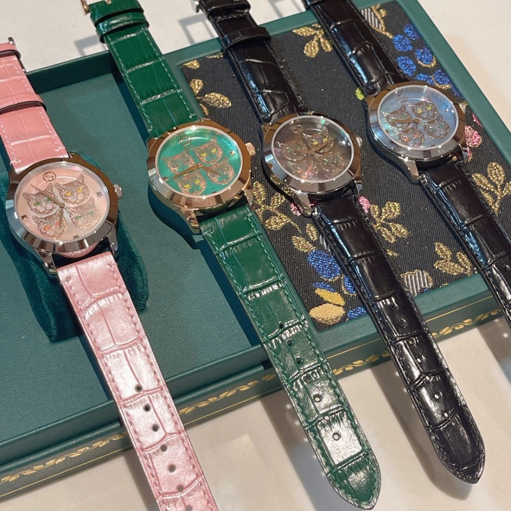 GUC 40mm Womens Fashion Owl Watches G-TIMELESS Stainless Strap with Quartz Movement Mens Wristwatch