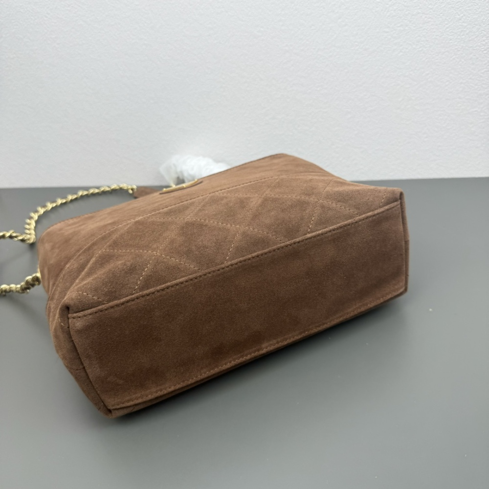PRA 25cm Fashion Brown Leather Womens Shoulder Bags Big Capacity High Quality Designer Bag