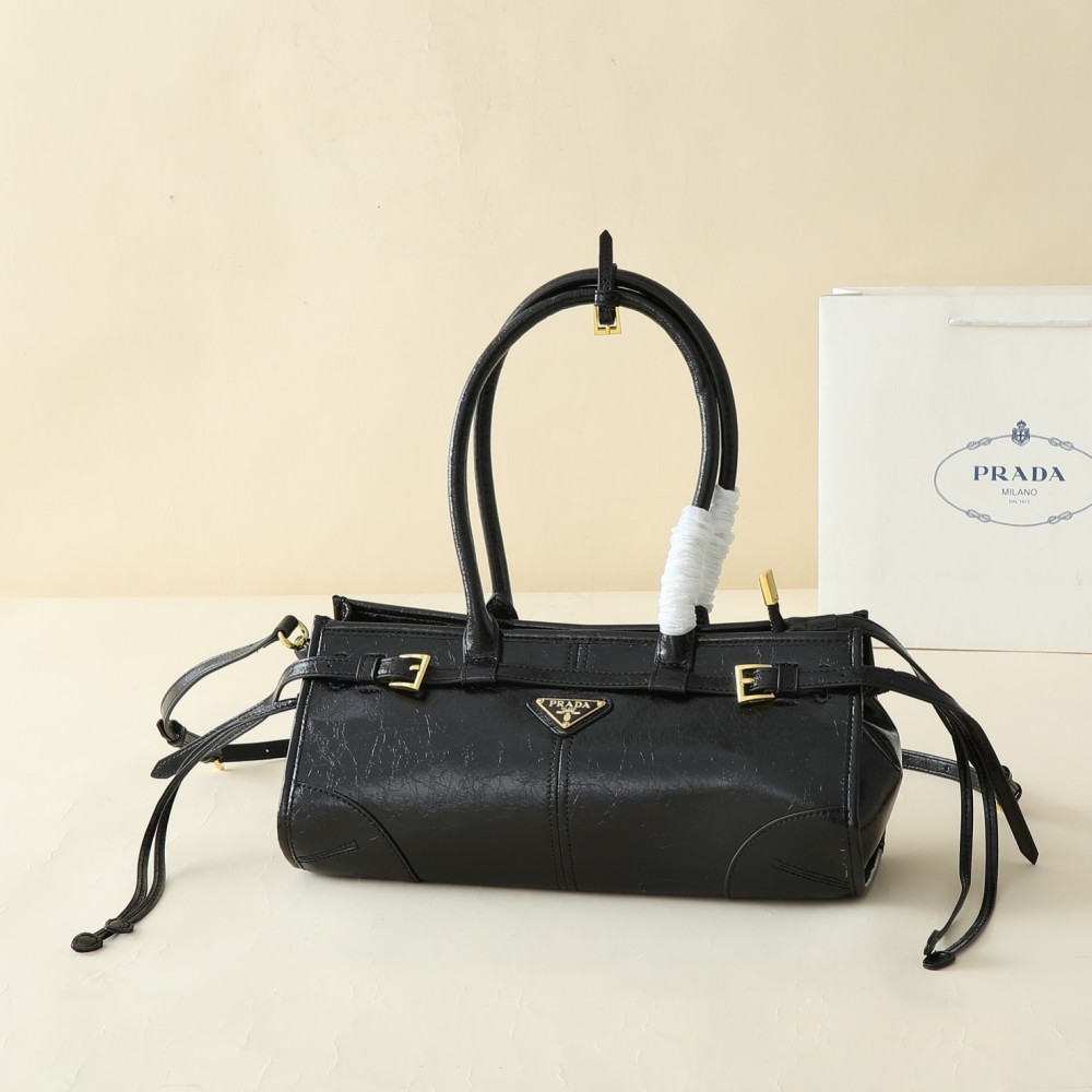 PRA Lus Solf Vintage Women Shoulder Bags Fashion Leather Handbag 32x15x12cm