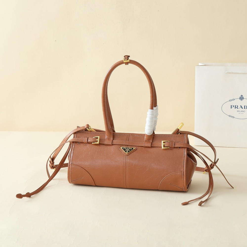 PRA Lus Solf Vintage Women Shoulder Bags Fashion Leather Handbag 32x15x12cm