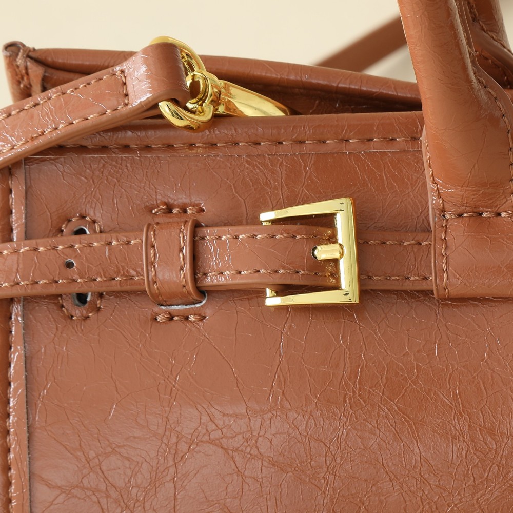 PRA Lus Solf Vintage Women Shoulder Bags Fashion Leather Handbag 32x15x12cm
