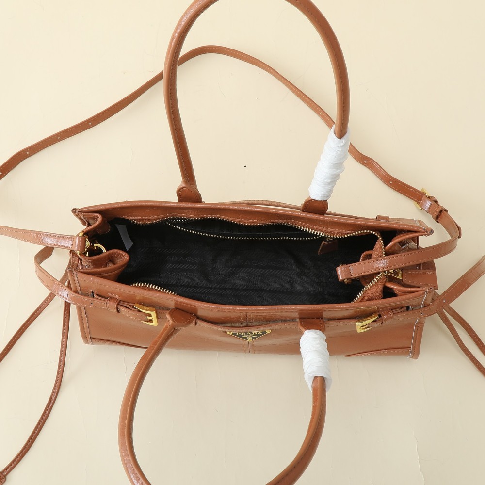 PRA Lus Solf Vintage Women Shoulder Bags Fashion Leather Handbag 32x15x12cm